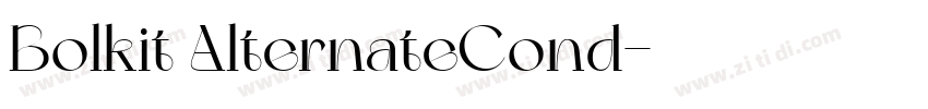 Bolkit AlternateCond字体转换